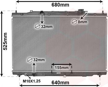 Van Wezel 25012704 - Radiateur, refroidissement du moteur cwaw.fr