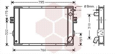 Van Wezel 28002023 - Radiateur, refroidissement du moteur cwaw.fr