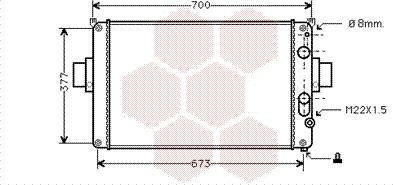 Van Wezel 28002022 - Radiateur, refroidissement du moteur cwaw.fr