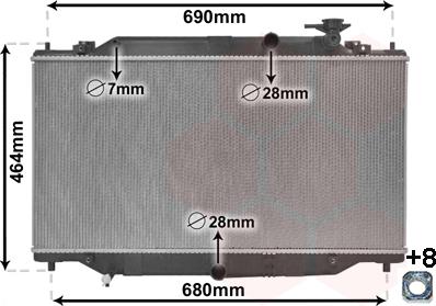 Van Wezel 27012701 - Radiateur, refroidissement du moteur cwaw.fr