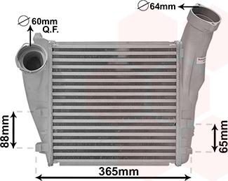 Van Wezel 74004057 - Intercooler, échangeur cwaw.fr