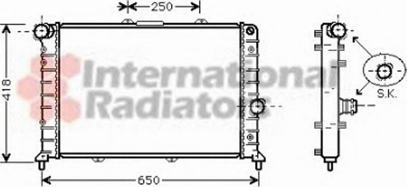 Van Wezel 73002079 - Radiateur, refroidissement du moteur cwaw.fr