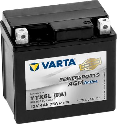 Varta 504909007A512 - Batterie de démarrage cwaw.fr