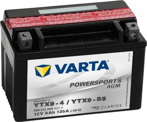 Varta 508012008A514 - Batterie de démarrage cwaw.fr