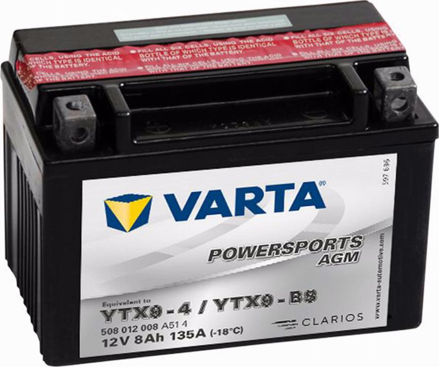 Varta 508012008 - Batterie de démarrage cwaw.fr