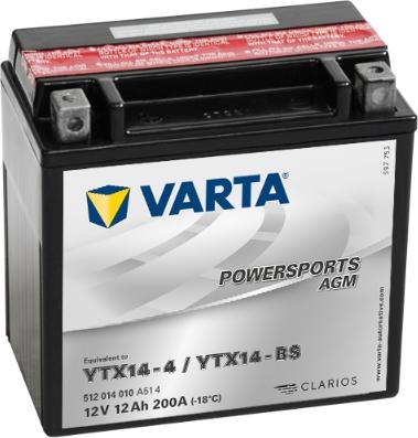 Varta 512014010A514 - Batterie de démarrage cwaw.fr