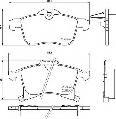 Vauxhall 93192578 - Kit de plaquettes de frein, frein à disque cwaw.fr