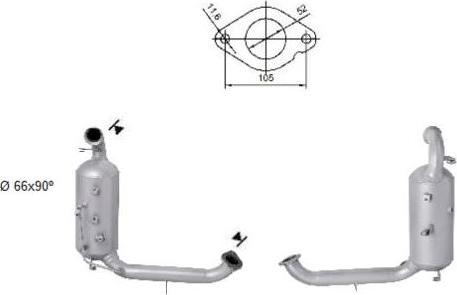 VEGAZ FK-848AS - Filtre à particules / à suie, échappement cwaw.fr