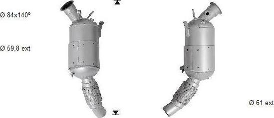 VEGAZ BK-823SICAS - Filtre à particules / à suie, échappement cwaw.fr