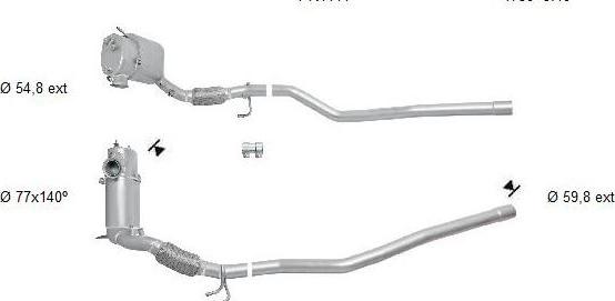 VEGAZ VK-454SIC - Filtre à particules / à suie, échappement cwaw.fr