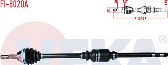 Veka FI-8020A - Arbre de transmission cwaw.fr