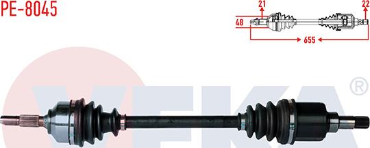 Veka PE-8045 - Arbre de transmission cwaw.fr