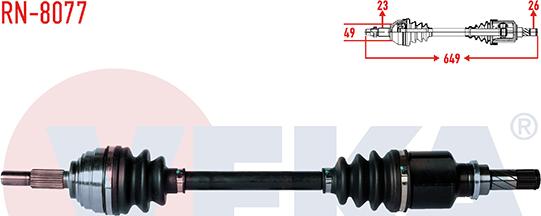 Veka RN-8077 - Arbre de transmission cwaw.fr