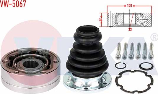 Veka VW-5067 - Jeu de joints, arbre de transmission cwaw.fr