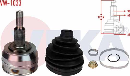 Veka VW-1033 - Jeu de joints, arbre de transmission cwaw.fr