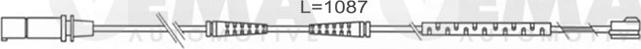 VEMA 117495 - Contact d'avertissement, usure des plaquettes de frein cwaw.fr