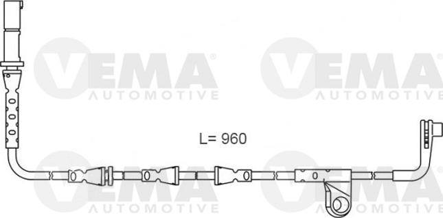 VEMA 117491 - Contact d'avertissement, usure des plaquettes de frein cwaw.fr