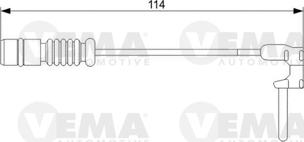 VEMA 117463 - Contact d'avertissement, usure des plaquettes de frein cwaw.fr