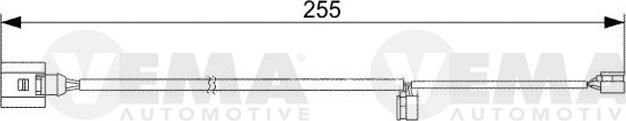 VEMA 117467 - Contact d'avertissement, usure des plaquettes de frein cwaw.fr