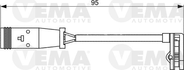 VEMA 117489 - Contact d'avertissement, usure des plaquettes de frein cwaw.fr