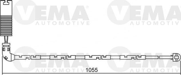 VEMA 117482 - Contact d'avertissement, usure des plaquettes de frein cwaw.fr