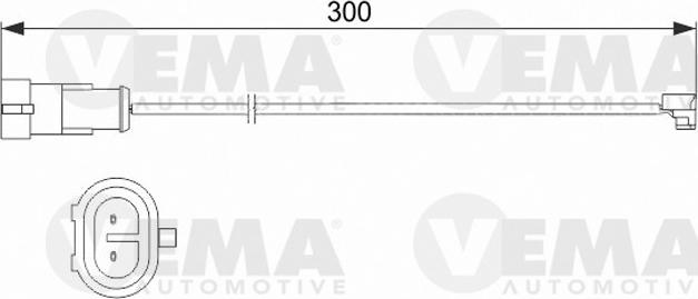 VEMA 117487 - Contact d'avertissement, usure des plaquettes de frein cwaw.fr