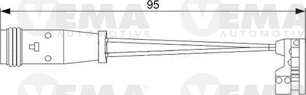 VEMA 117478 - Contact d'avertissement, usure des plaquettes de frein cwaw.fr