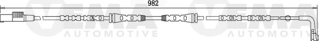 VEMA 117509 - Contact d'avertissement, usure des plaquettes de frein cwaw.fr