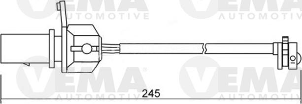 VEMA 117506 - Contact d'avertissement, usure des plaquettes de frein cwaw.fr