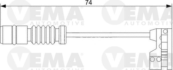 VEMA 117500 - Contact d'avertissement, usure des plaquettes de frein cwaw.fr