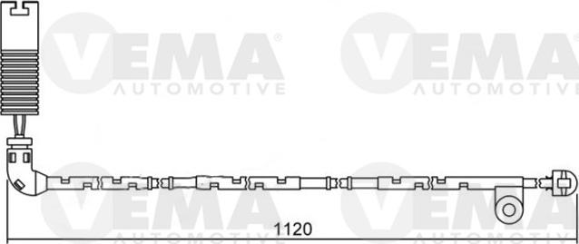 VEMA 117502 - Contact d'avertissement, usure des plaquettes de frein cwaw.fr