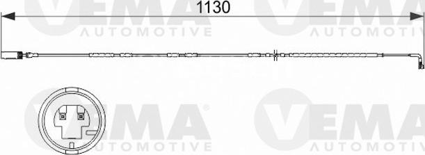 VEMA 117507 - Contact d'avertissement, usure des plaquettes de frein cwaw.fr