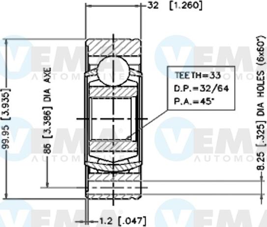 VEMA 18395 - Jeu de joints, arbre de transmission cwaw.fr