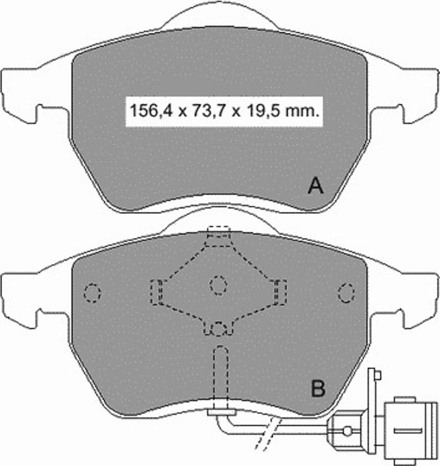 VEMA 834290 - Kit de plaquettes de frein, frein à disque cwaw.fr