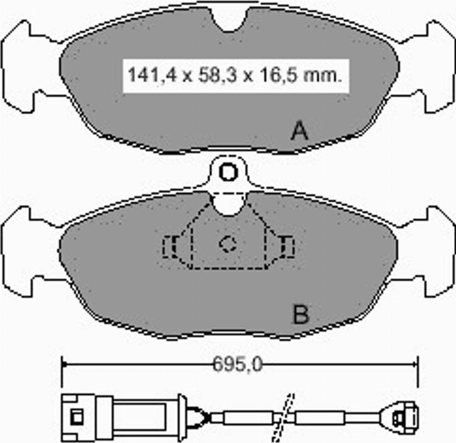 VEMA 834270 - Kit de plaquettes de frein, frein à disque cwaw.fr