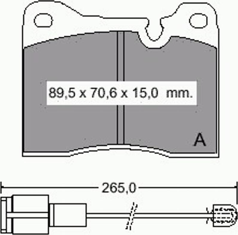 VEMA 831601 - Kit de plaquettes de frein, frein à disque cwaw.fr