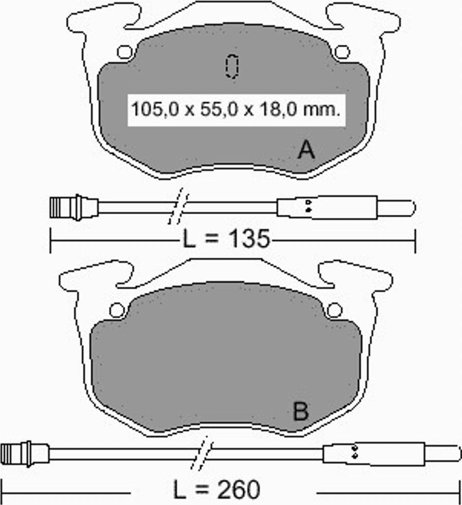 VEMA 832570 - Kit de plaquettes de frein, frein à disque cwaw.fr