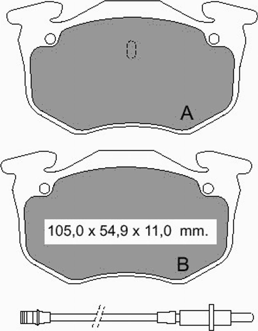 VEMA 832572 - Kit de plaquettes de frein, frein à disque cwaw.fr