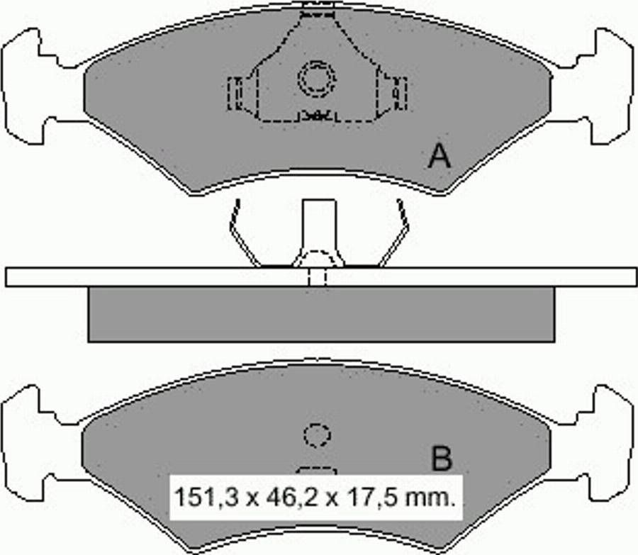 VEMA 832192 - Kit de plaquettes de frein, frein à disque cwaw.fr