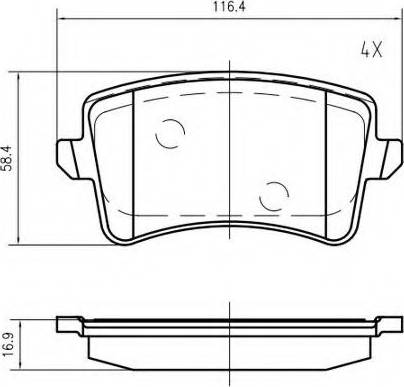 VEMA K644600 - Kit de plaquettes de frein, frein à disque cwaw.fr