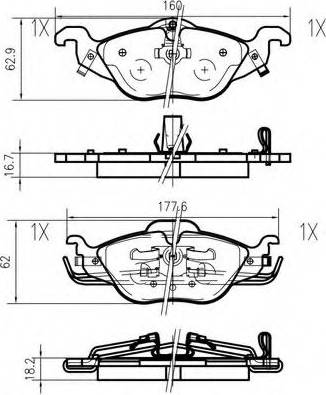 VEMA K609200 - Kit de plaquettes de frein, frein à disque cwaw.fr