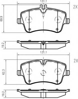 VEMA K618300 - Kit de plaquettes de frein, frein à disque cwaw.fr