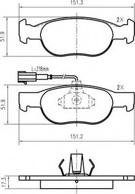 VEMA K617700 - Kit de plaquettes de frein, frein à disque cwaw.fr