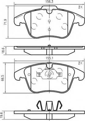 VEMA K635800 - Kit de plaquettes de frein, frein à disque cwaw.fr