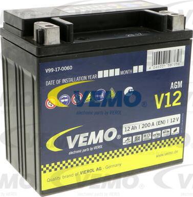 Vemo V99-17-0060 - Batterie de démarrage cwaw.fr