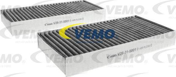 Vemo V26-31-5001 - Filtre, air de l'habitacle cwaw.fr