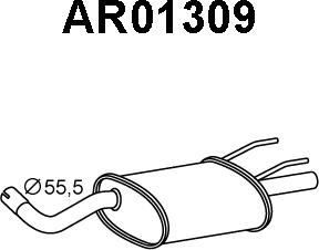 Veneporte AR01309 - Silencieux arrière cwaw.fr