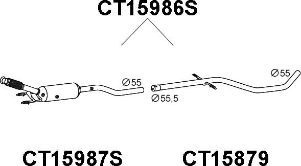 Veneporte CT15986S - Filtre à particules / à suie, échappement cwaw.fr