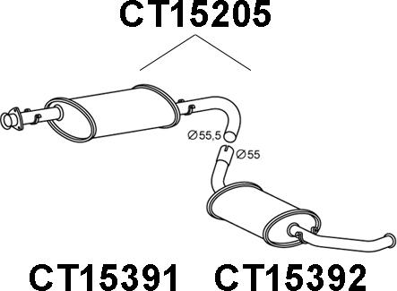 Veneporte CT15205 - Silencieux arrière cwaw.fr