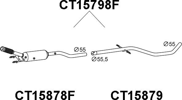 Veneporte CT15798F - Filtre à particules / à suie, échappement cwaw.fr